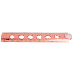 Règle pliable 15 à 30cm plastique rouge < Gifi Hot