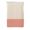 Rideau de douche bicolore beige et corail 180x200cm < Gifi Outlet