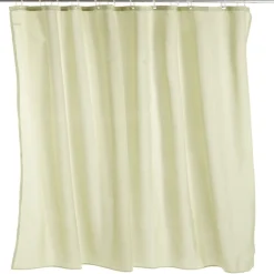Rideau de douche effet lin 180x200cm polyester vert amande