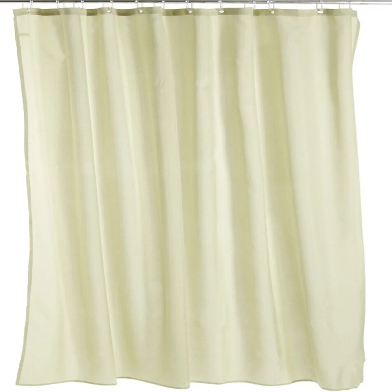Rideau de douche effet lin 180x200cm polyester vert amande