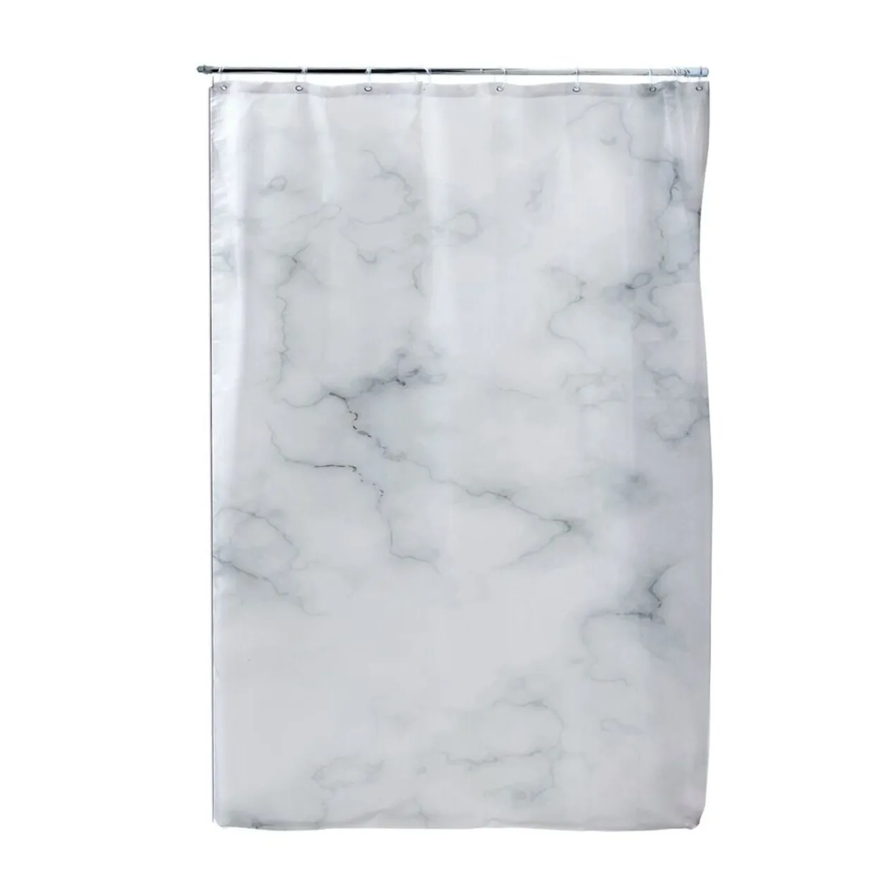 Rideau de douche marbre blanc 180x200cm