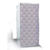 Rideau de douche motif vague japonaise blanc et marron 180x200cm < Gifi