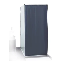 Rideau de douche uni bleu foncé 180x200cm 100% polyester
