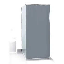 Rideau de douche uni gris 180x200cm