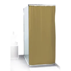 Rideau de douche uni ocre jaune 180x200cm 100% polyester < Gifi
