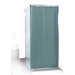 Rideau de douche uni vert 180x200cm 100% polyester