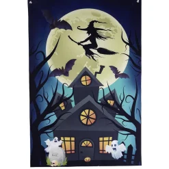 Rideau de fenêtre Halloween maison hantée 80xH120cm