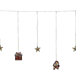 Rideau de fenêtre Noël 90LED lumineux figurines et étoiles L300cm < Gifi Online
