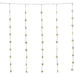 Rideau de fenêtre Noël lumineux 54LED pluie d'étoiles L200cm < Gifi New