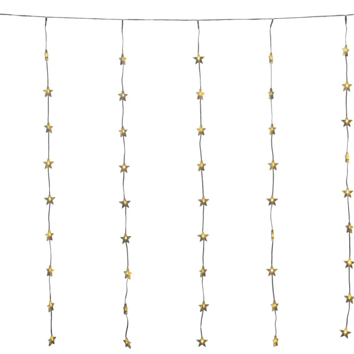 Rideau de fenêtre Noël lumineux 54LED pluie d'étoiles L200cm < Gifi New
