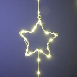 Rideau de Noël lumineux 240LED pluie d'étoiles blanc chaud L620cm < Gifi Discount