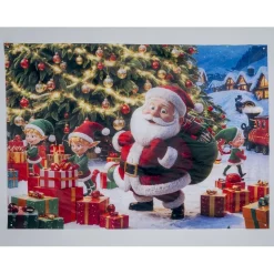 Rideau de porte décor Père Noël 90x200cm