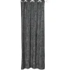 Rideau jacquard à oeillets motif feuille tropicale noir et gris < Gifi Hot