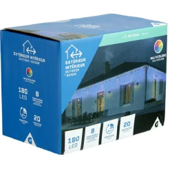 Rideau électrique 180 LED 2,47m multicolore