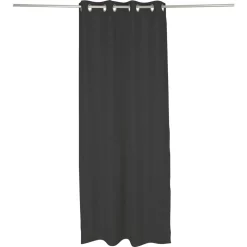 Rideau occultant effet tramé noir 140x240cm < Gifi