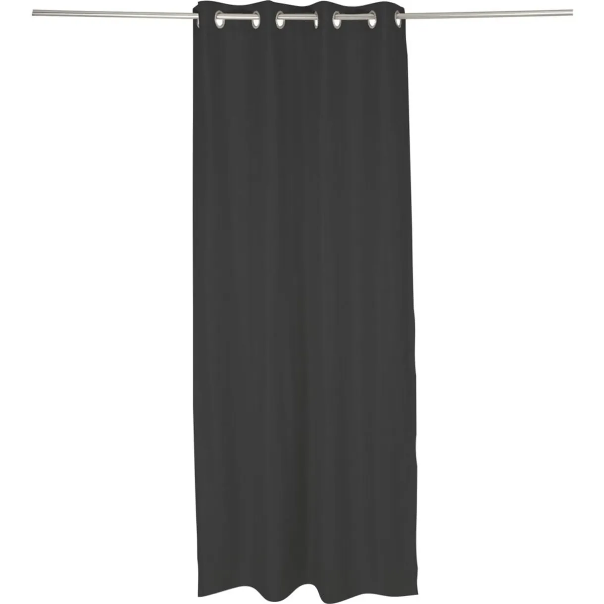 Rideau occultant effet tramé noir 140x240cm < Gifi