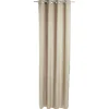 Rideau occultant à oeillets effet lin 140x240cm - 2 coloris beige ou gris
