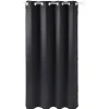 Rideau occultant à oeillets inox uni noir 140x180 cm < Gifi Hot