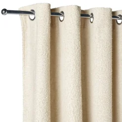 Rideau à oeillets bouclette polyester beige 140x240cm < Gifi Sale