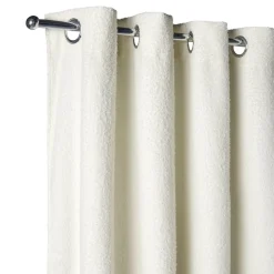Rideau à oeillets bouclette polyester blanc 140x240cm < Gifi Clearance