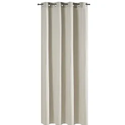 Rideau à oeillets coton lavé beige 140x240cm < Gifi Discount