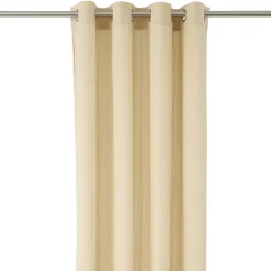 Rideau à oeillets côtelé polyester uni 140x240cm (3 modèles)