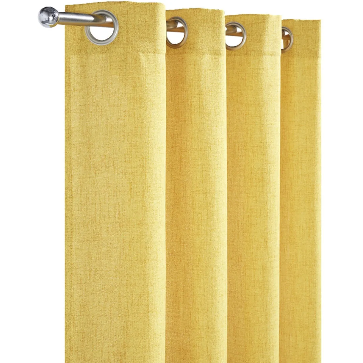Rideau à oeillets effet lin tissé 140x240cm (2 modèles) < Gifi Online