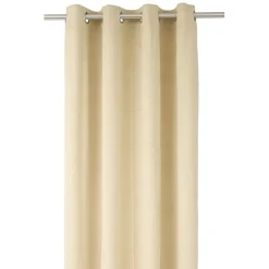 Rideau à oeillets embossé polyester uni 140x240cm (3 modèles)