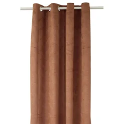 Rideau à oeillets embossé polyester uni 140x240cm (3 modèles)