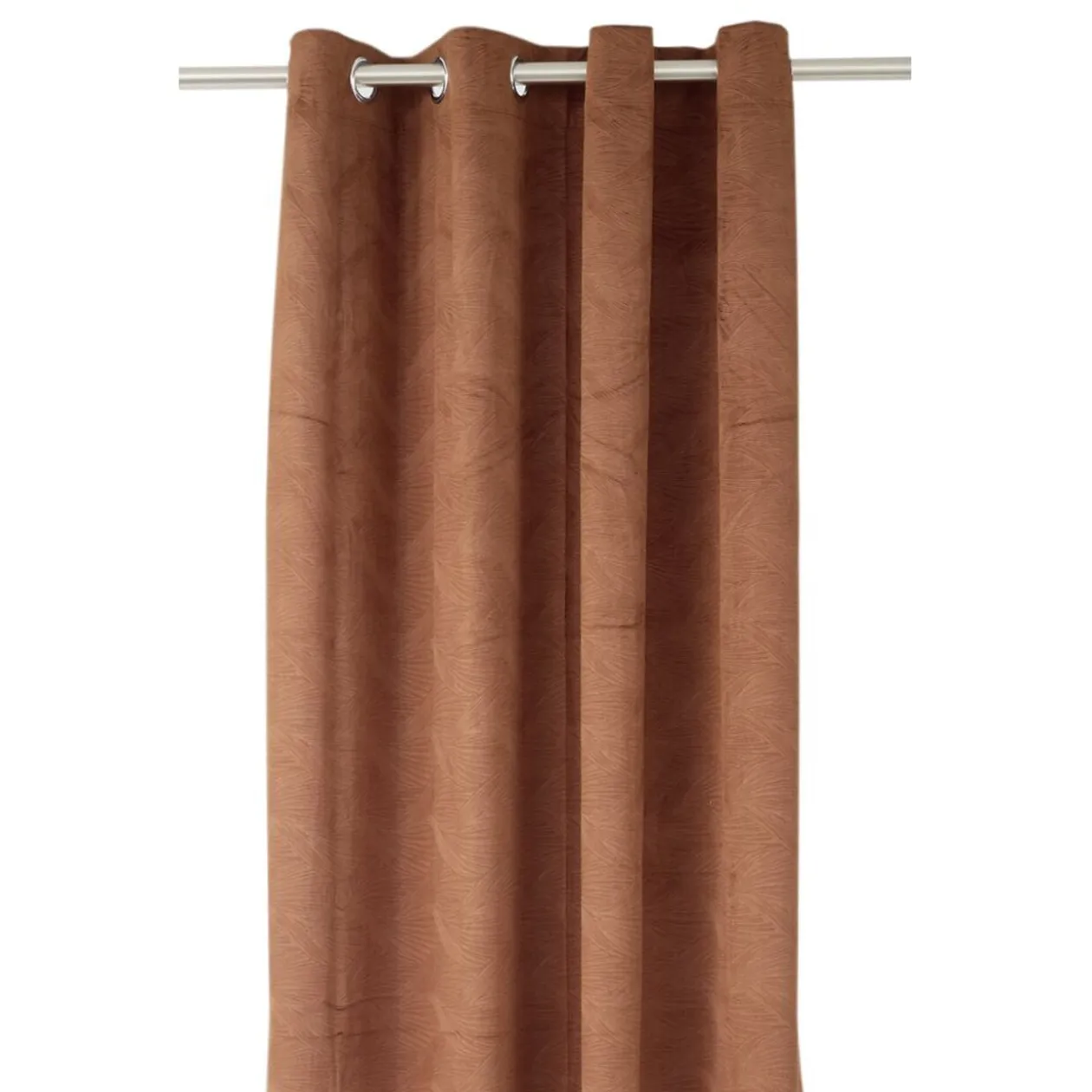 Rideau à oeillets embossé polyester uni 140x240cm (3 modèles)