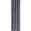 Rideau à oeillets gaze de coton gris uni 135xL240cm