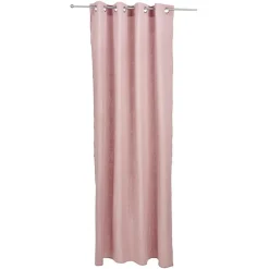 Rideau à oeillets gaze de coton rose uni 135xL240cm < Gifi Outlet