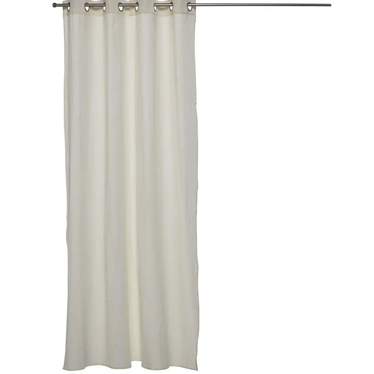 Rideau à oeillets gaze de coton beige uni 135xL240cm < Gifi Outlet