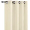Rideau à oeillets uni beige 140x240cm < Gifi Outlet