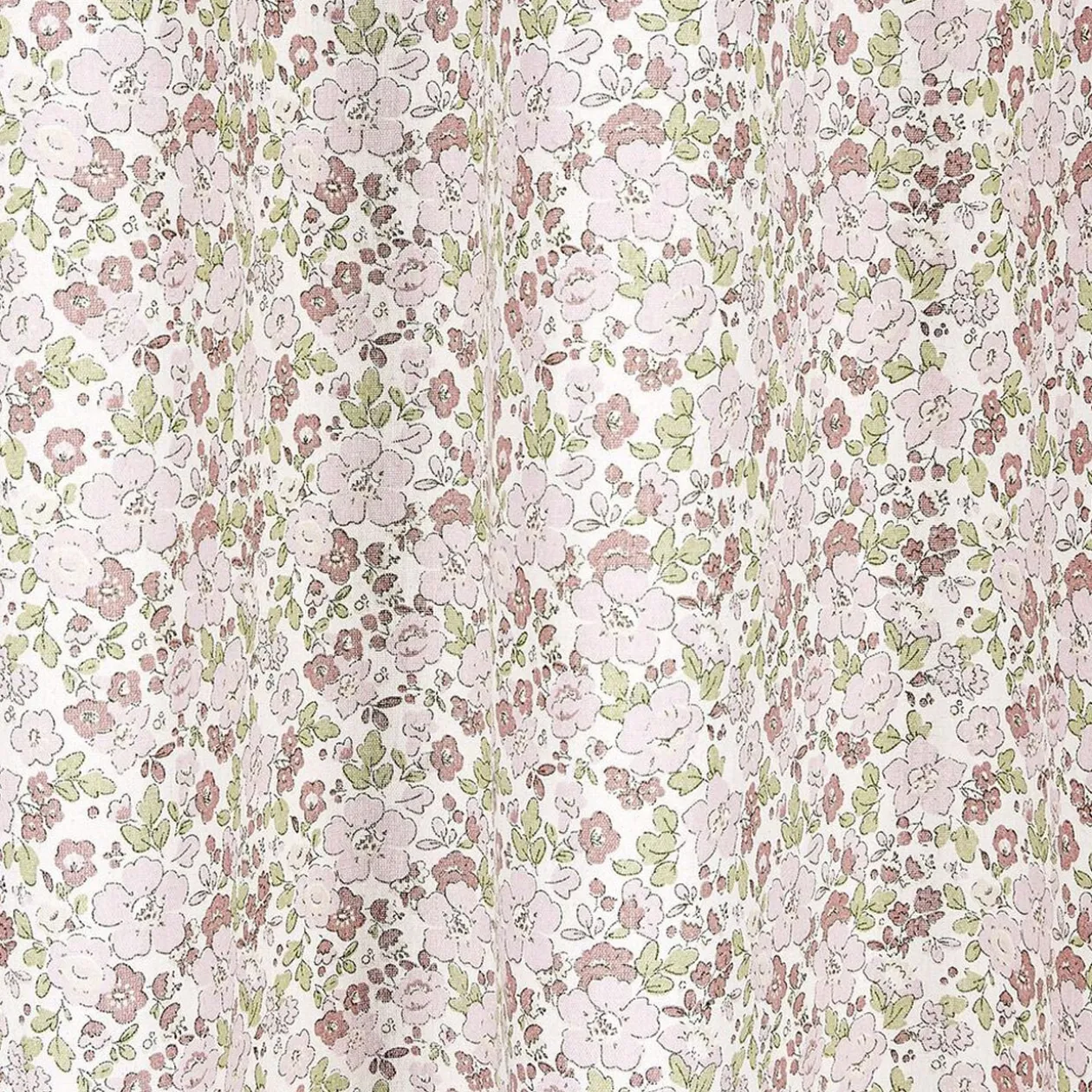 Rideau polycoton 140x240cm imprimé fleurs