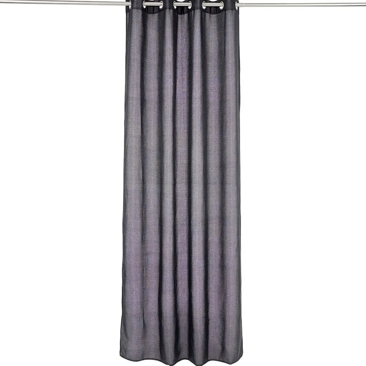 Rideau polyester 140x240cm chiné noir < Gifi New