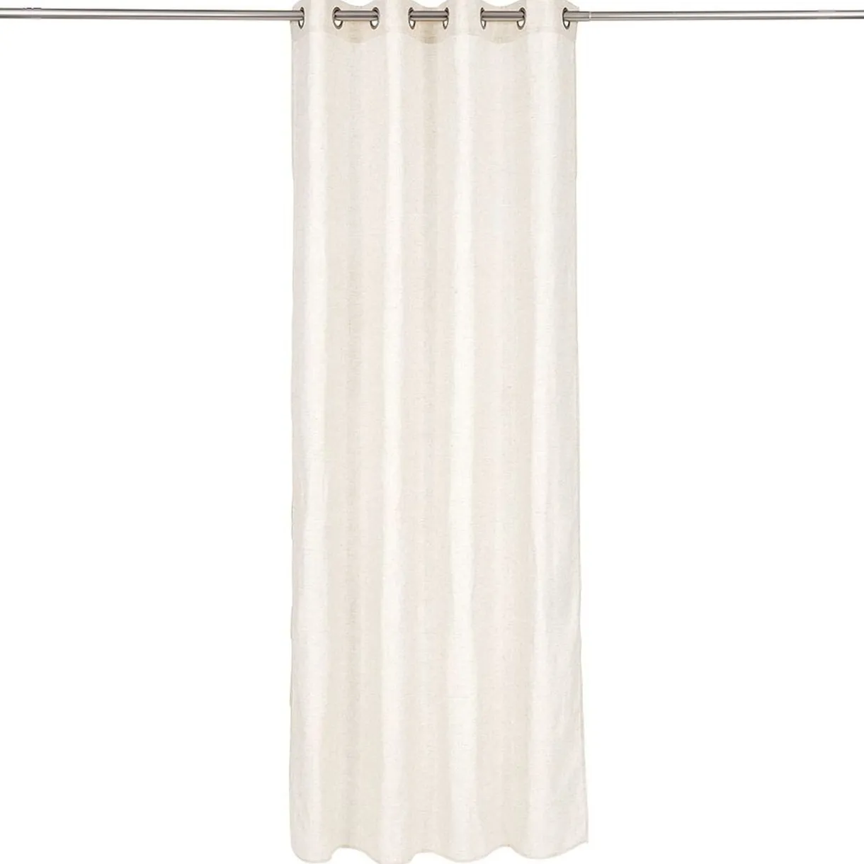 Rideau polyester 140x240cm effet lin beige < Gifi New