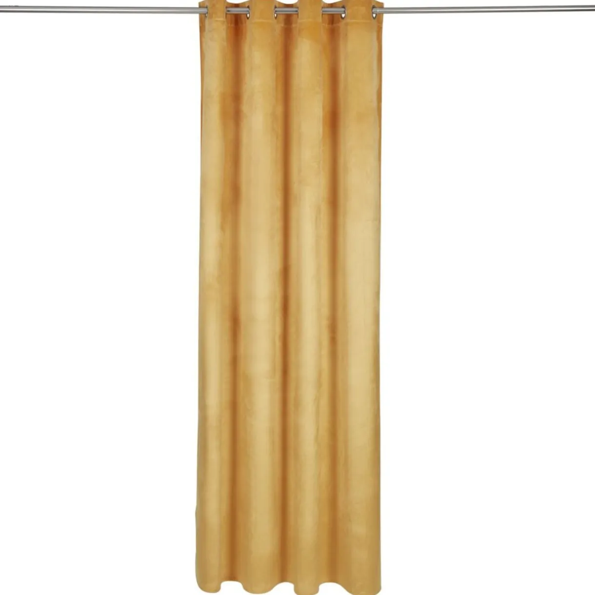 Rideau polyester 140x240cm effet velours jaune < Gifi Outlet