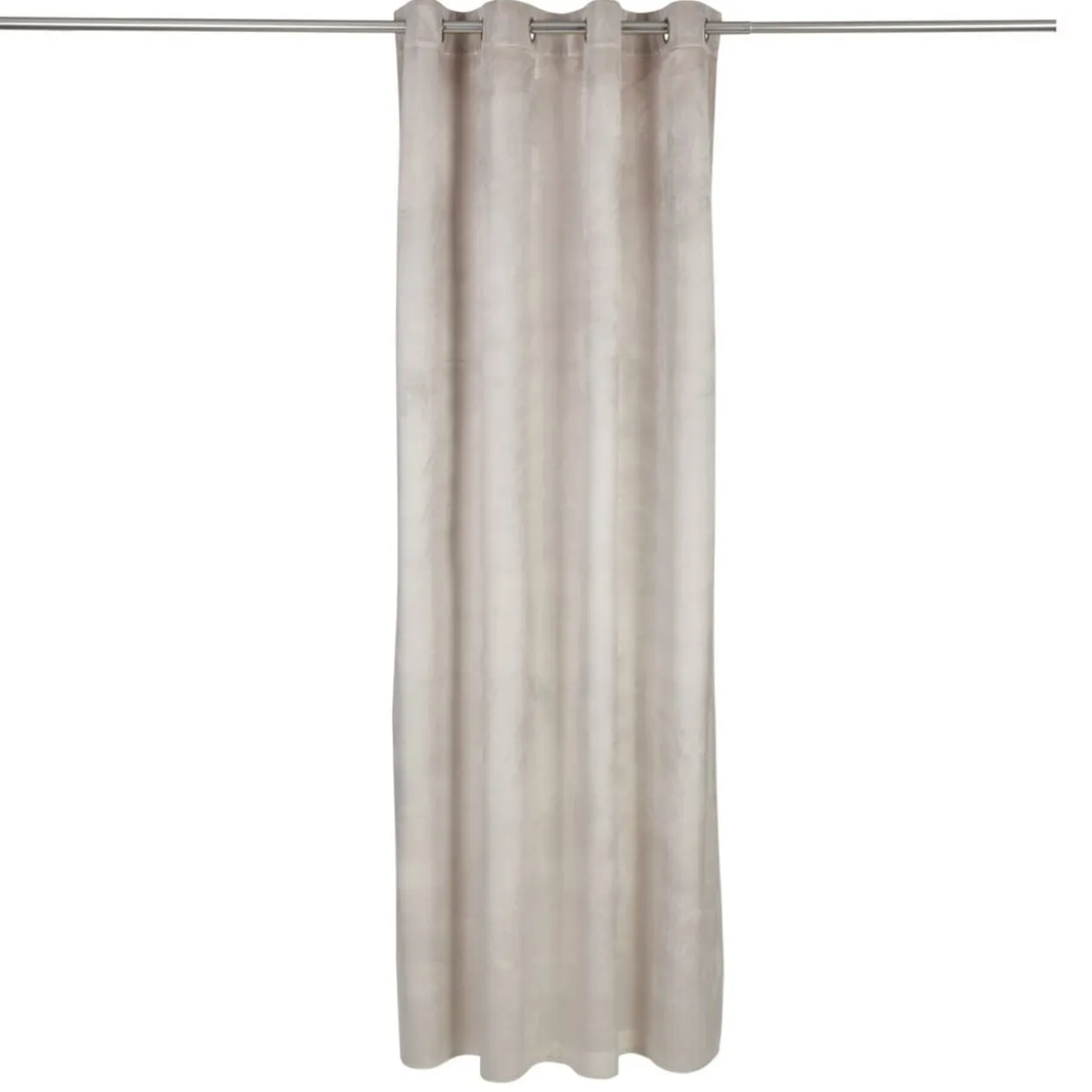 Rideau polyester 140x240cm effet velours taupe
