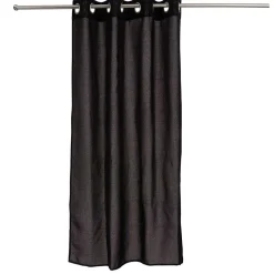 Rideau uni noir et fil métallique brillant 100% polyester 140x240cm < Gifi Sale