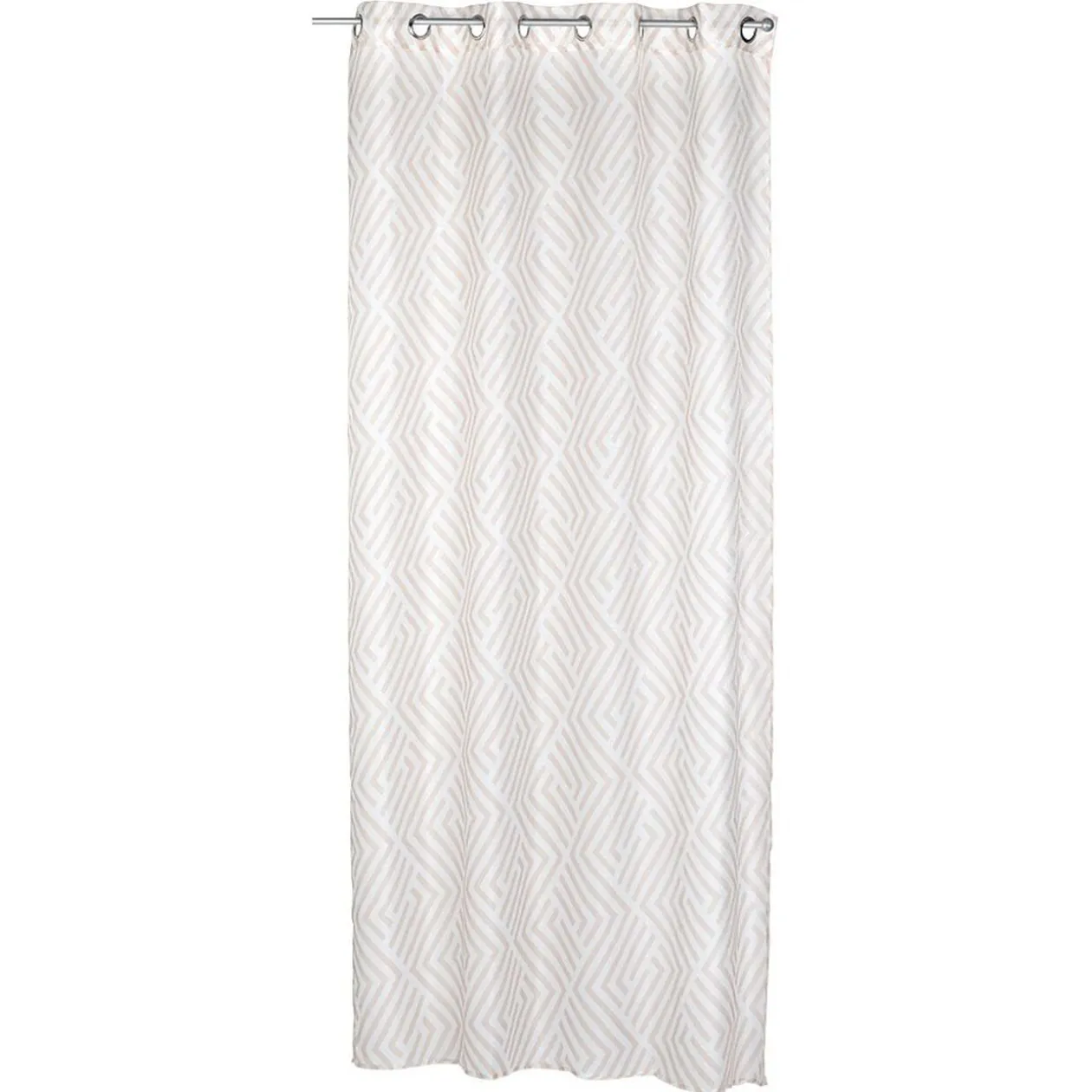 Rideau voilage à oeillets 140x240cm polyester imprimé rayures