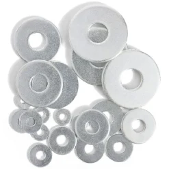 20 rondelles plates larges assorties acier zingué - Ø3/4/5/8/10 mm