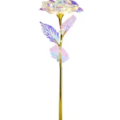 Rose éternelle irisée lumineuse avecLED 15x15xH50cm (3 modèles) < Gifi Online