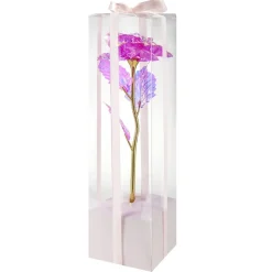 Rose éternelle irisée lumineuse avecLED 15x15xH50cm (3 modèles) < Gifi Online