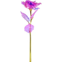 Rose éternelle irisée lumineuse avecLED 15x15xH50cm (3 modèles) < Gifi Online