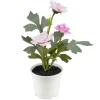 Rosier artificiel rose 3 têtes pot plastique noir Ø9,5xH27cm < Gifi Discount