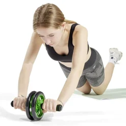 Roue abdominale avec poignées confort et tapis