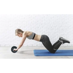 Roue abdominale musculation noir Ø18xL25,5cm < Gifi Sale