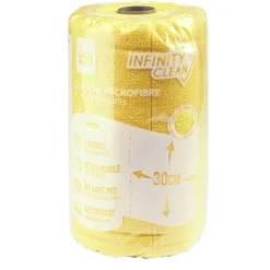 Rouleau de 50 chiffons en microfibre Infinity clean orange Ø13xH30cm