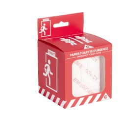 Rouleau de papier toilette d'urgence inscription Emergency